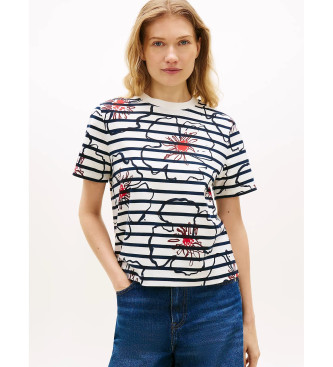Tommy Hilfiger T-shirt Flower biały