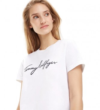 Tommy Hilfiger T-shirt graphique à col ras du cou Heritage blanc