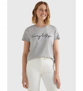 Tommy Hilfiger T-shirt grigia con grafica girocollo Heritage
