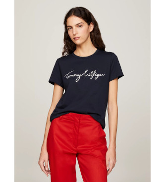 Tommy Hilfiger T-shirt con grafica girocollo blu navy Heritage