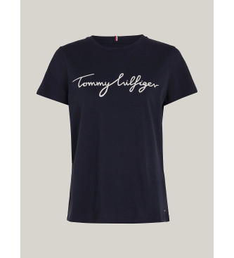 Tommy Hilfiger T-shirt con grafica girocollo blu navy Heritage