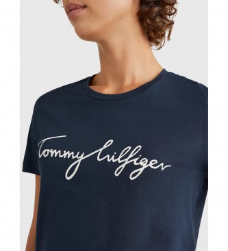 Tommy Hilfiger T-shirt con grafica girocollo blu navy Heritage