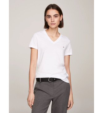 Tommy Hilfiger T-shirt Heritage com decote em V branco