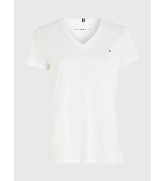 Tommy Hilfiger T-shirt Heritage com decote em V branco