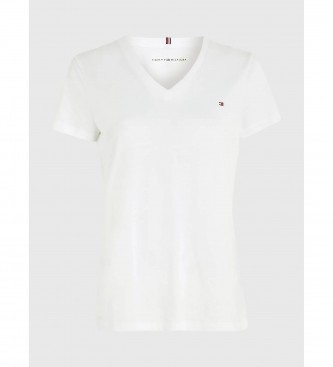 Tommy Hilfiger T-shirt col en V Heritage blanc