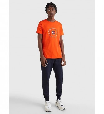 Tommy Hilfiger Camiseta Hilfiger Flag Arch T-shirt laranja
