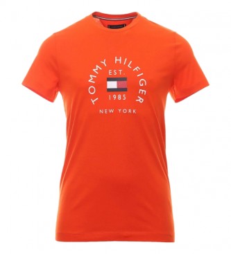 Tommy Hilfiger Camiseta Hilfiger Flag Arch naranja