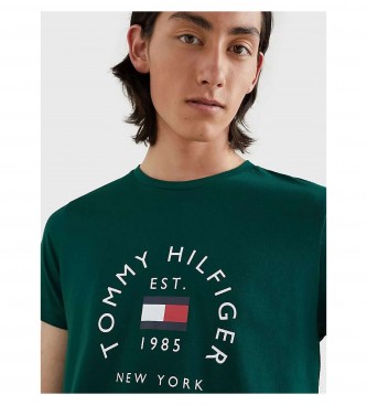 Tommy Hilfiger T-shirt verde Hilfiger Flag Arch