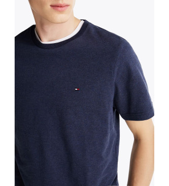 Tommy Hilfiger T-shirt marmorizzata girocollo blu scuro