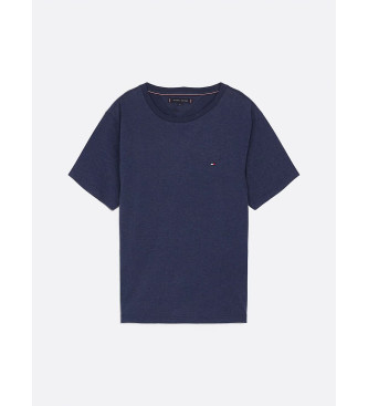 Tommy Hilfiger T-shirt marmorizzata girocollo blu scuro