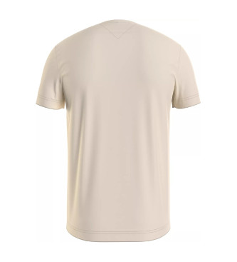 Tommy Hilfiger T-shirt con logo ricamato beige