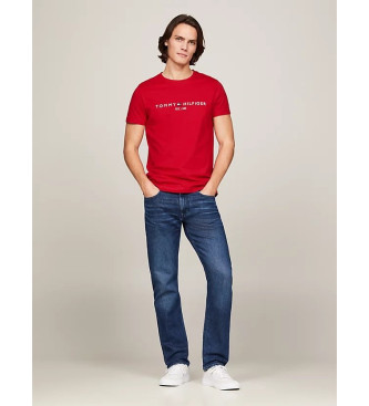 Tommy Hilfiger Geborduurd logo T-shirt rood