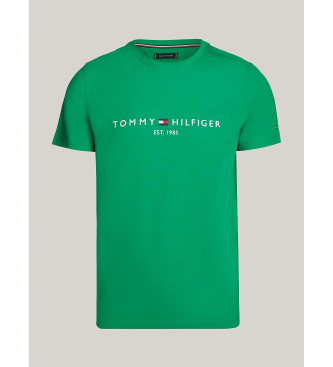 Tommy Hilfiger T-shirt vert avec logo brod