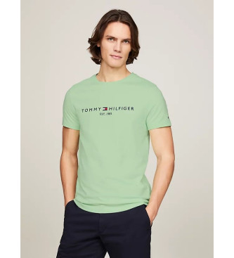 Tommy Hilfiger T-shirt com logtipo bordado verde
