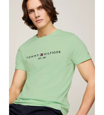 Tommy Hilfiger T-shirt com logtipo bordado verde