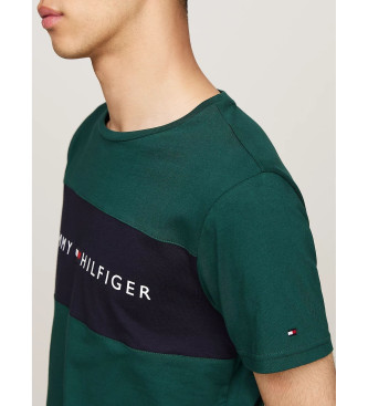 Tommy Hilfiger T-shirt originale color block verde