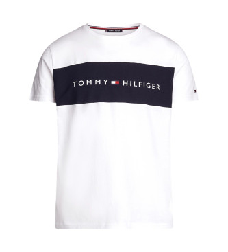 Tommy Hilfiger Oryginalna koszulka z białym wzorem blokowym