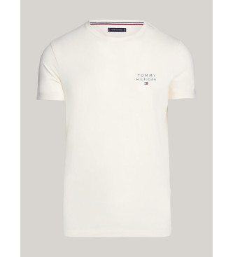 Tommy Hilfiger T-shirt originale con logo bianco sporco