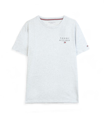 Tommy Hilfiger T-shirt original com logtipo cinzento