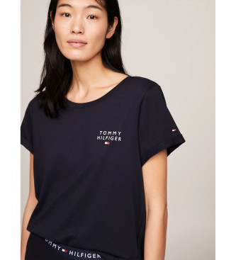 Tommy Hilfiger T-shirt original avec logo bleu marine