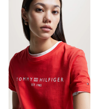Tommy Hilfiger T-shirt brod du logo Signature rouge