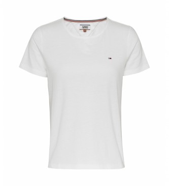 Tommy Hilfiger T-shirt bianca slim con scollo a C