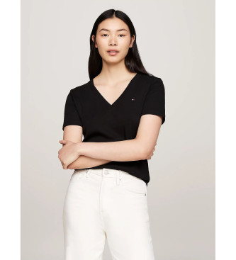 Tommy Hilfiger Slim V-neck T-shirt black