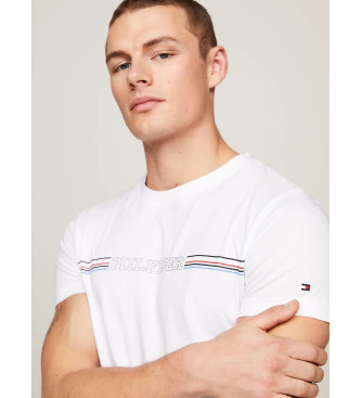 Tommy Hilfiger Slim fit t-shirt met wit logo
