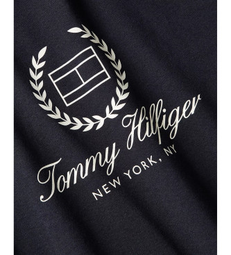 Tommy Hilfiger Slank T-shirt met marineblauw logo