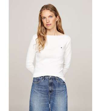 Tommy Hilfiger Hvid slim t-shirt med bdhals