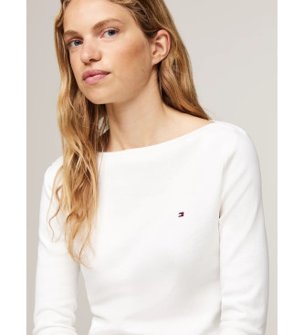 Tommy Hilfiger Hvid slim t-shirt med bdhals