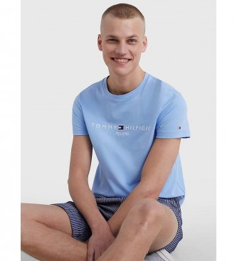 Tommy Hilfiger T-shirt sottile con logo Blu