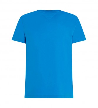 Tommy Hilfiger Schmales Logo-T-Shirt blau