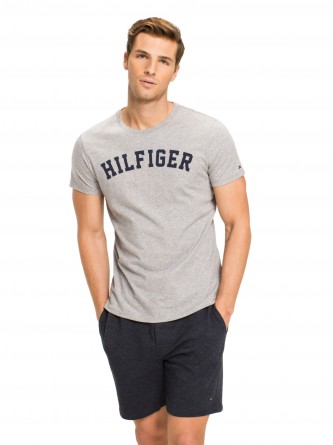 Tommy Hilfiger Camiseta SS Logotipo cinza
