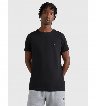 Tommy Hilfiger T-shirt nera slim fit TH Flex