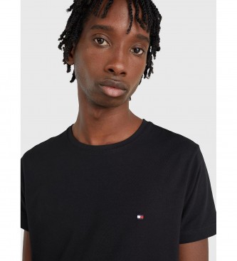 Tommy Hilfiger T-shirt nera slim fit TH Flex