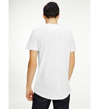 Tommy Hilfiger T-shirt bianca con scollo a C TJM Slim Jaspe