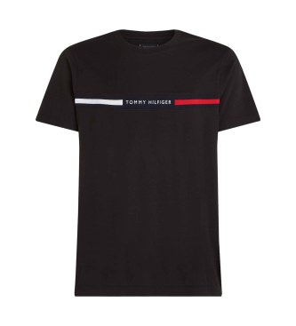 Tommy Hilfiger Rundhals-T-Shirt mit schwarzem Logo