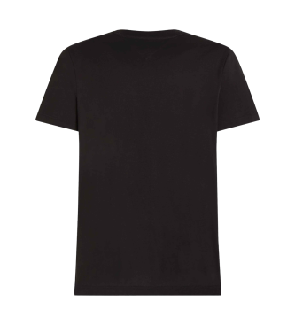 Tommy Hilfiger Rundhals-T-Shirt mit schwarzem Logo