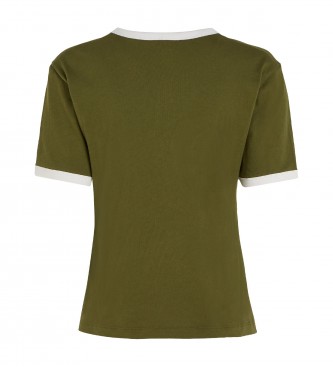 Tommy Hilfiger T-shirt verde Varsity Flock C-Nk