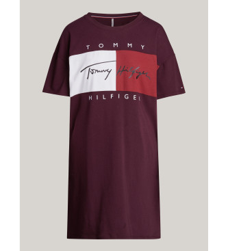 Tommy Hilfiger Camisa de noite Home maroon