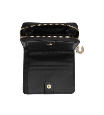 Tommy Hilfiger Portefeuille zipp monogramm en relief noir