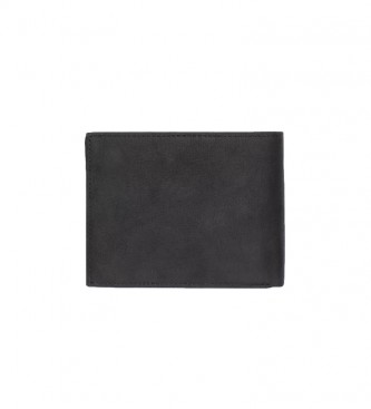 Tommy Hilfiger Portefeuille de cartes en cuir noir