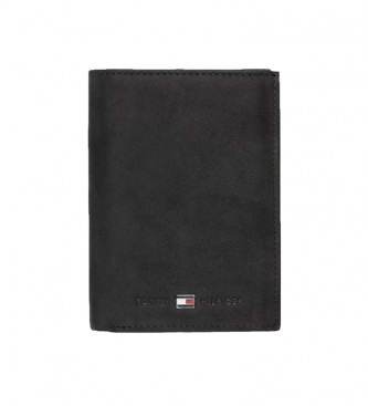 Tommy Hilfiger Foldable vertical leather wallet black