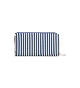 Tommy Hilfiger Cartera de rayas con cremallera azul