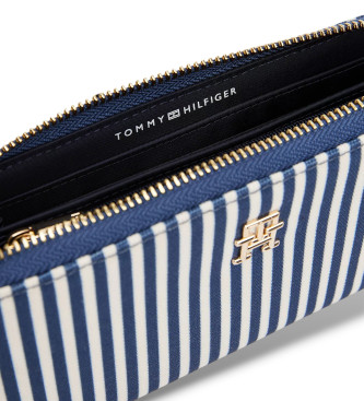 Tommy Hilfiger Carteira com fecho de correr s riscas azuis