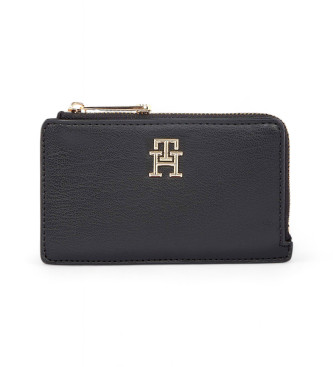 Tommy Hilfiger Stilvolles Portemonnaie mit Monogramm TH schwarz