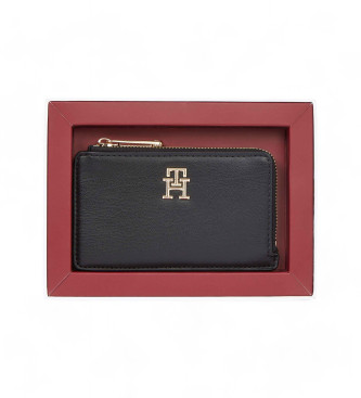 Tommy Hilfiger Cartera estilizada con monograma TH negro