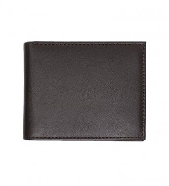 Tommy Hilfiger Skórzany portfel Eton Mini CC brązowy -8,5 x 10,7 x 2 cm