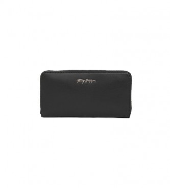 Tommy Hilfiger Iconico portafoglio grande con zip nero